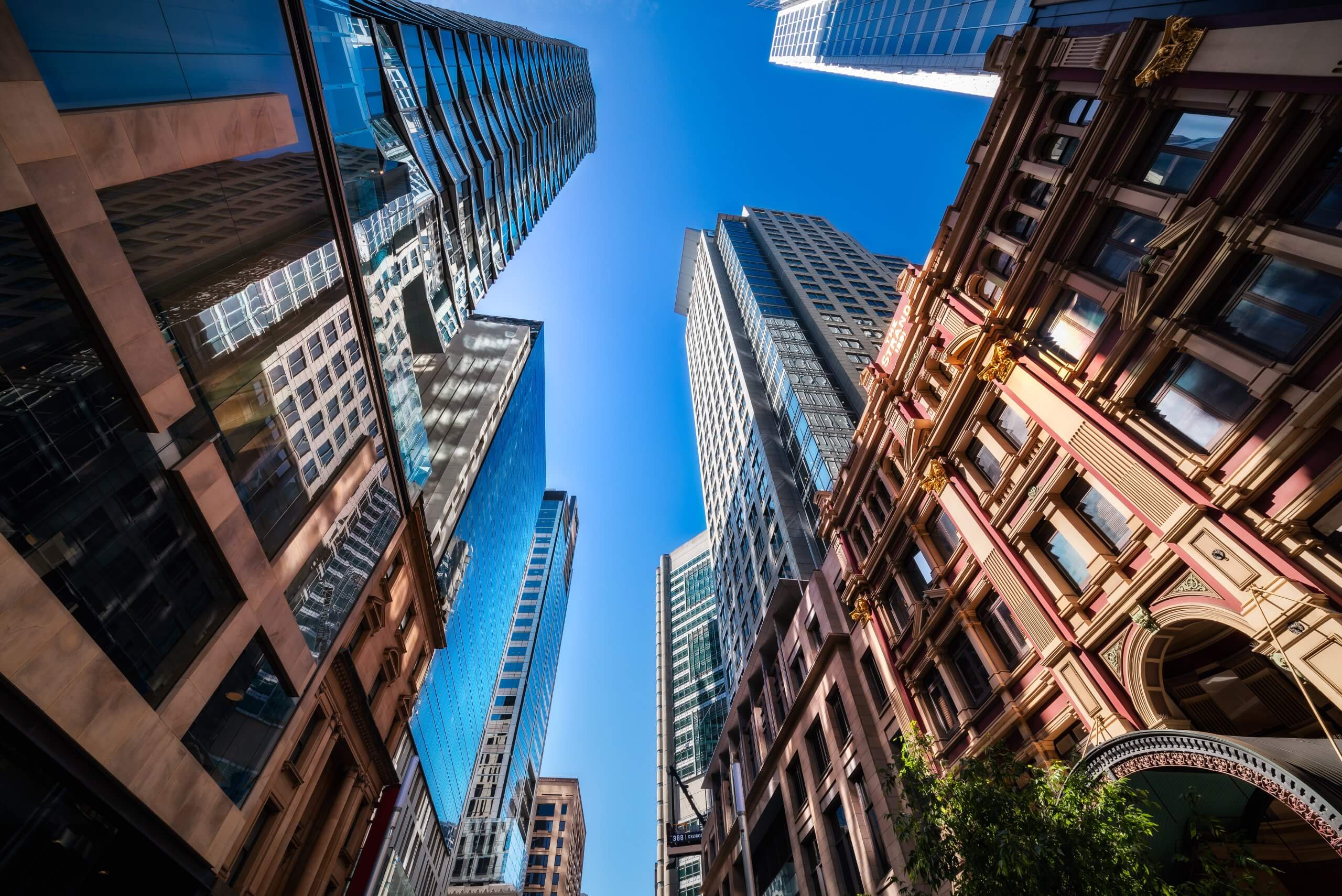 Soaring Dynamic Towers on George Street in Sydney Australia. Managed IT Support Sydney CBD